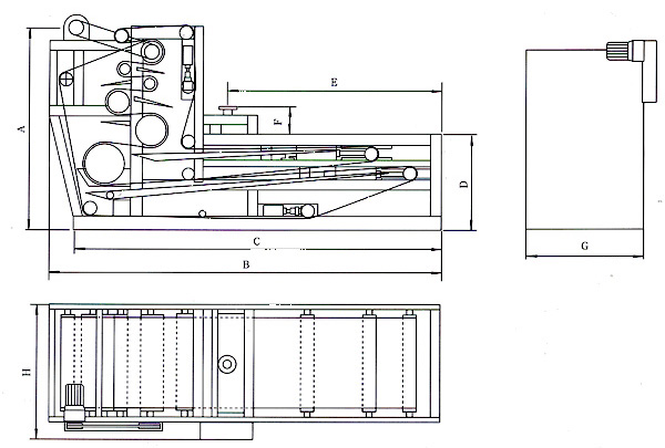 Outline Diagram of DLY Vertical Belt Press Filter